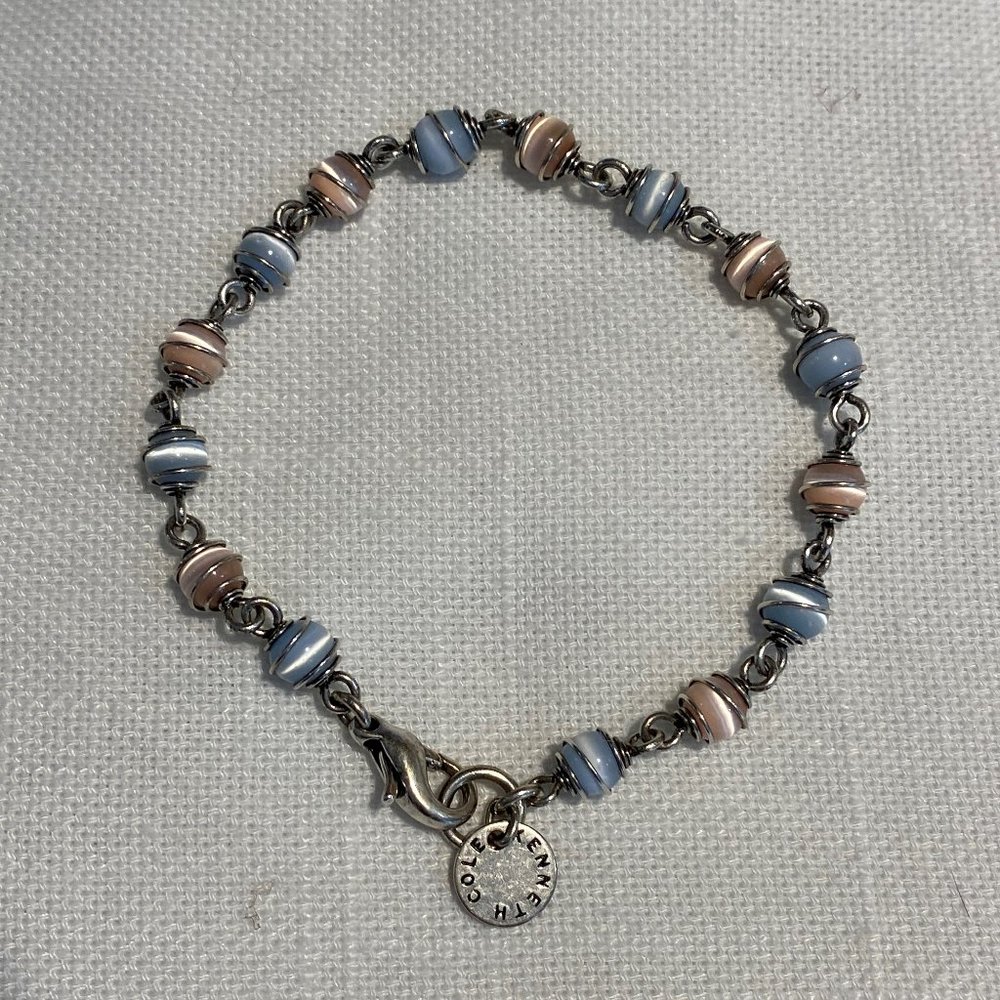 Kenneth Cole Pink and Blue Twisted Bracelet